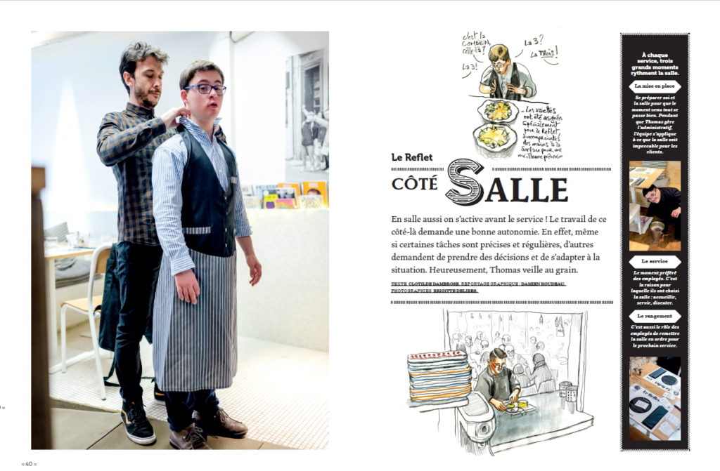 Page intérieure du livre : Le Reflet côté salle