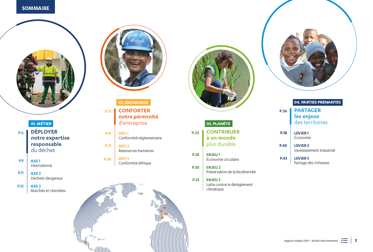 Rapport RSE Séché sommaire