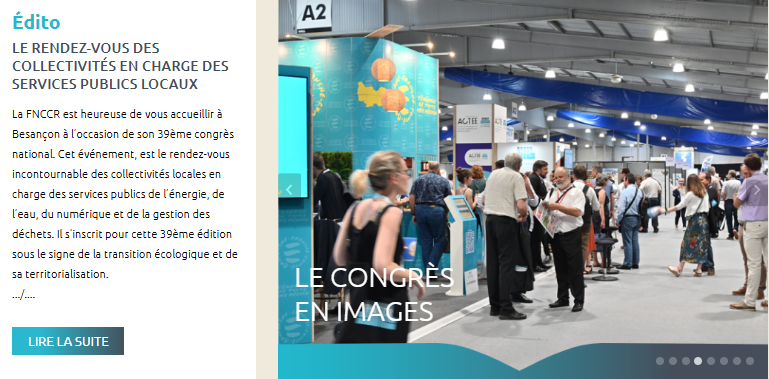 Lire la suite à propos de l’article Un site internet dédié pour le 39e congrès de la FNCCR
